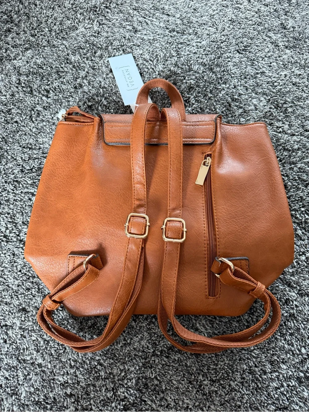 Metro Muse Vegan Leather Brown Women’s Backpack - Modern Convertible Bag